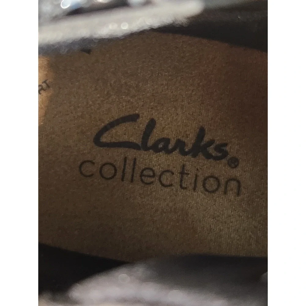 New Clark Laurieann Park Women's Ankle Boot Black Vegan Leather Zip Size 6